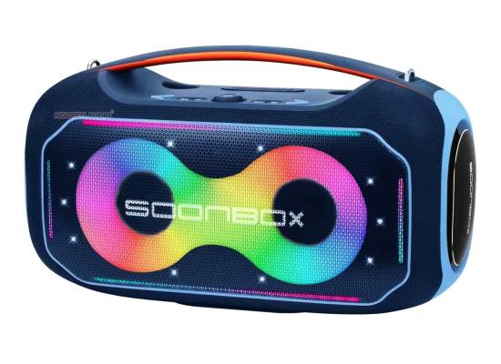 Soonbox S6300 MAX Stereo Bluetooth High Power Party Box Waterproof Outdoor 200W Wireless Speaker Portable Audio System Sound Speakers, Bluetooth, TF card, USB, AUX, TWS, with 2 Mics - Blue